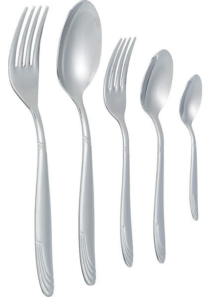 Lizbon Sade 12 Kişilik 60 Parça Çatal Kaşık Takımı