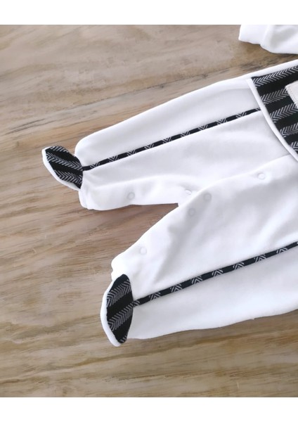 Erkek Bebek %100 Pamuklu Papyonlu Kışlık Kadife Tulum BBK5817