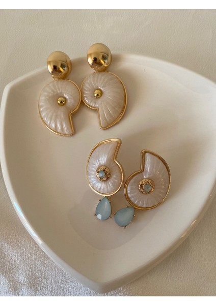 Sedefli Kabuk Model Küpe