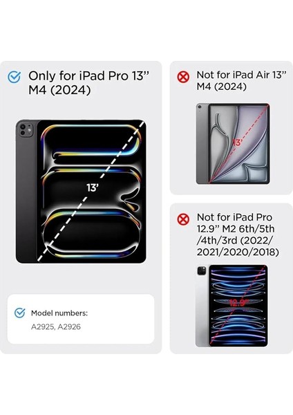 Ipad Pro 13 Inç M4 2024 A2925 A2926 A3007) ile Uyumlu Case Kalem Bölmeli Tpu Uyku Modlu Kapaklı Kılıfı fiyatları