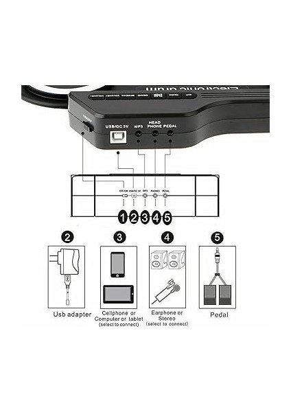 Electronic Drum Set, 7 Pads 5 Tunings 8 Demonstration Songs 3 Rhythms Portable USB Roll Up Drum Practice PAD(43X28X2.7CM) indirimleri