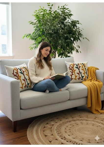 Dekoratif Kırlent Kılıfı Punch Işlemeli 2'li fiyatları