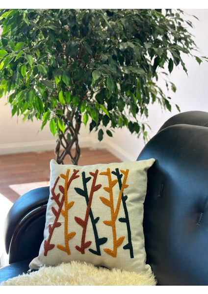 Dekoratif Kırlent Kılıfı Punch Işlemeli 2'li modelleri