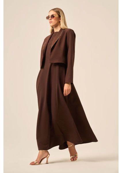 Kadın Ceket Elbise Takım Kahve 31210 fiyatları