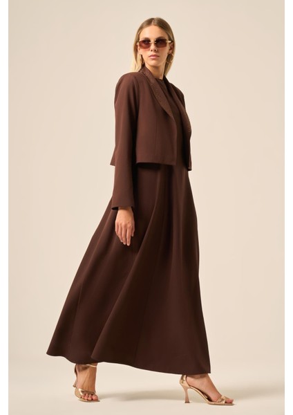 Kadın Ceket Elbise Takım Kahve 31210 modelleri