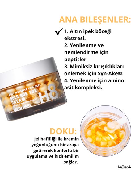Medıpeel Gold Age Tox Cream 50 ml Cilde Parlaklık ve Esneklik Kazandıran Altın Kapsül Krem fiyatları