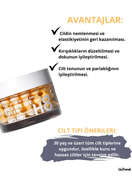 Medıpeel Gold Age Tox Cream 50 ml Cilde Parlaklık ve Esneklik Kazandıran Altın Kapsül Krem fırsatları