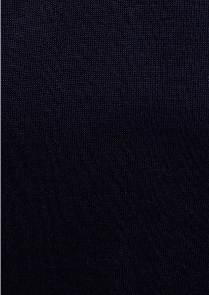 Düğmeli Lacivert Yün Kazak 0710382-70490