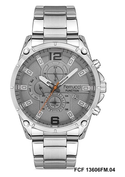 Ferucci Ferrucci Erkek Kol Saati Gümüş Renk, Gümüş Kadran - Şık Metal Kordon, 2 Yıl Garantili