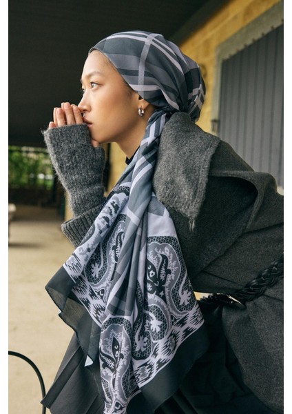 Echo Pamuk Şal Rustic Gri