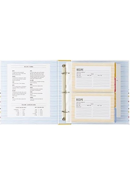 Gibson Bloom Cep Sayfası Kitap Klasörü, Tarif Dizin Kartları, 21,5 cm G x 23,7 cm U, Çok Renkli fiyatları