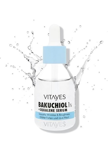Vıtayes Retinol Alternatifi Bakuchiol%1 ve Squalene Cilt Serumu, Kırışıklık Karşıtı, Cilt Onarıcı, Sıkılaştırıcı, Hücre Yenileyici, Vegan, Gündüz ve Gece Serumu, 30 ml modelleri