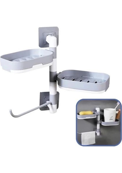 Çoklu Sabun Tutucu Fonksiyonel Banyo Sabunluk