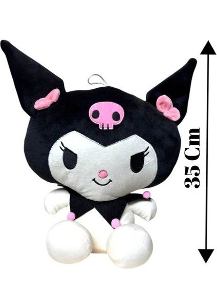 Sevgiliye Özel Sevimli Kuromi Peluş Oyuncak - Hediye Kuromi Peluş Siyah 35 cm fiyatları