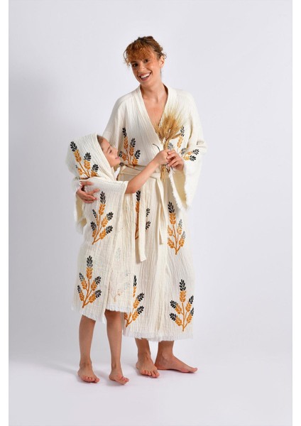 Golden Wheat Anne Çocuk Kimono Panço