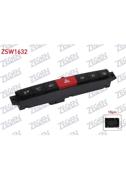 ZEGEN-ZSW1632 - Flasor Grubu Komple On ve Arka Sıslı Arka Rezıstanslı Fıat Doblo 2009-2015