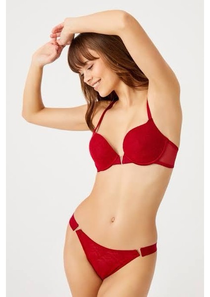 Violet V Dantel Sütyen Takımı