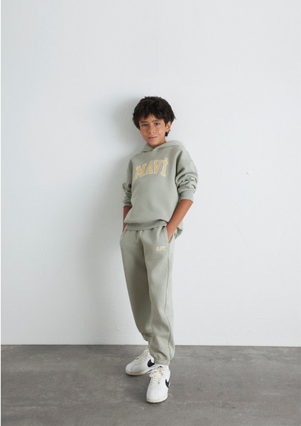 Mavi Logo Baskılı Yeşil Eşofman Altı 6010000-70155