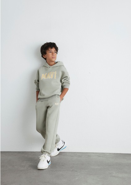 Mavi Logo Baskılı Yeşil Eşofman Altı 6010000-70155