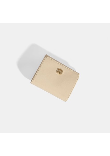 Kadın Krem Deri Cüzdan