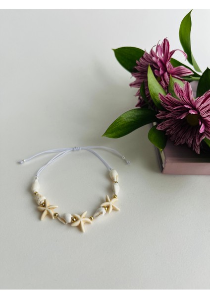 Deniz Yıldızlı Deniz Kabuklu Makrome Bileklik fırsatları