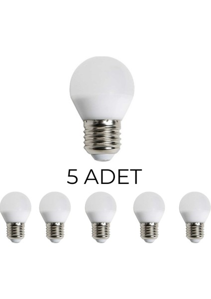 6 W E-27 Duy 3200K Günışığı Mini Top LED Ampul 5 Adet