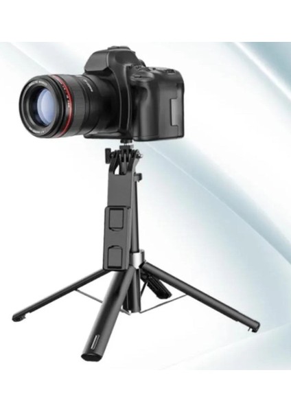 Buffer® Fotoğraf Makinası ve Telefon Takılabilen 2si 1 Arada 2.2m Uzayan Selfie Çubuğu Kumandalı Tripod fırsatları