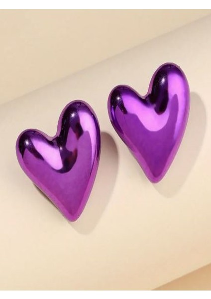 Parlak Kalp Küpe modelleri