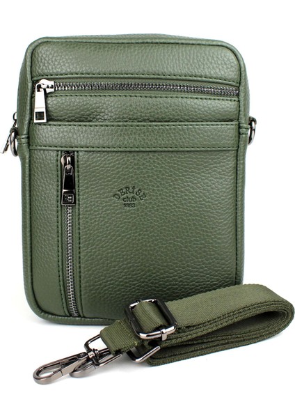 Erkek Haki Renk Askılı Postacı Çanta Omuz Çantası