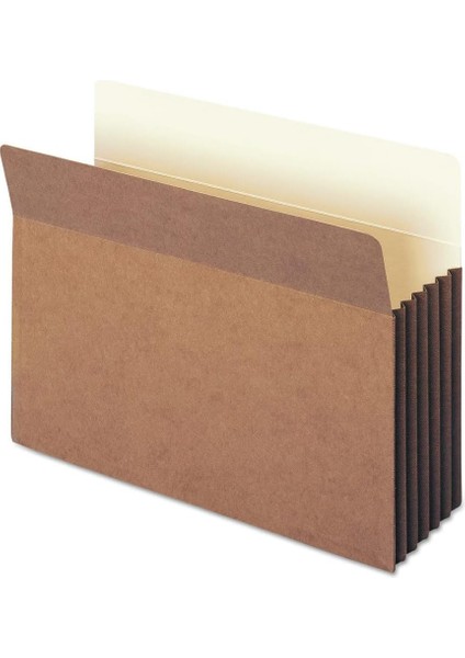 Tuff® Dosya Cebi, Düz Kesim Tab, 5-1/4" Genişletme, Mektup Boyutu, Kırmızı Ip, Kutu Başına 10 (73390)