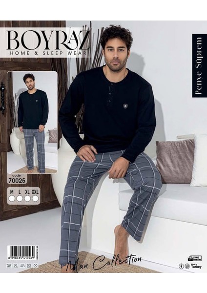 Erkek Uzun Kol Pijama Takımı 70025