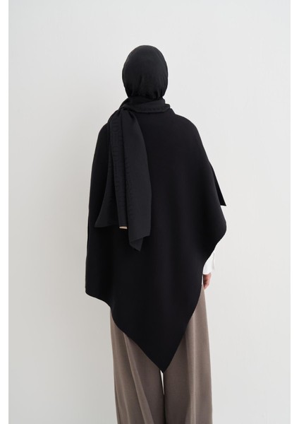 Robe Asimetrik Triko Kap Siyah modelleri