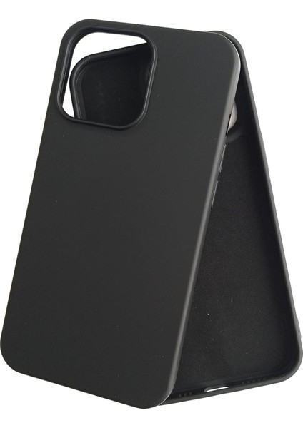 15 Pro ile Uyumlu Premium Ultra Koruma Kadife Iç Dokulu Lansman Telefon Kılıfı - Siyah