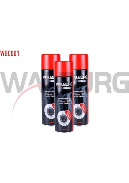 WALBURG-WBC001 - Fren Balata Temizleyici Sprey 500ML Walburg