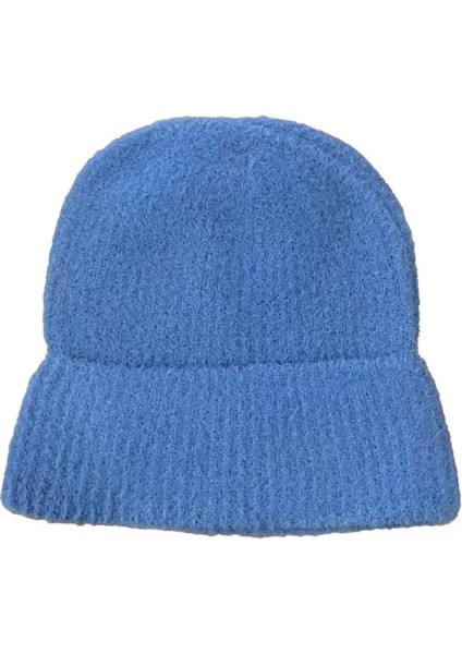 Unisex Tam Kalıp Ince Sakallı Triko Bere - Indigo