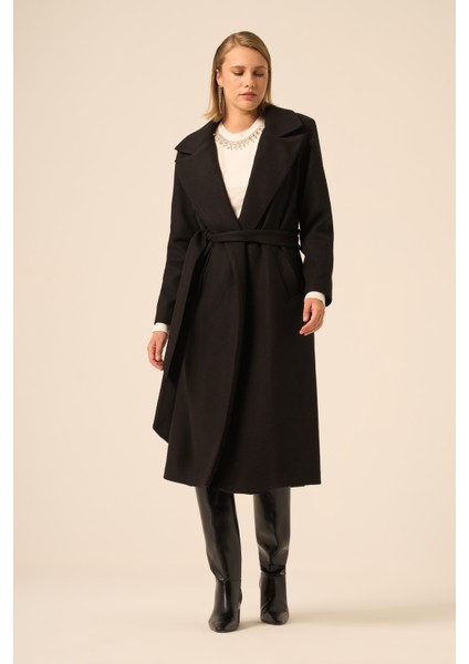 Bayan Kaşe Kaban Siyah 31251 fırsatları