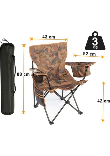Cool Ice Taktik Kamuflaj Lüks Kamp Sandalyesi fırsatları