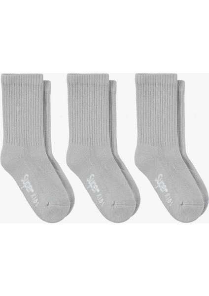 Unıted4 Tenis Towel Çocuk Gri Çorap