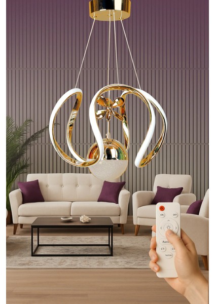 Luna Model Kumandalı 3 Renk Salon Yemek Çocuk Odası Hol Antre Koridor LED Sarkıt Avize