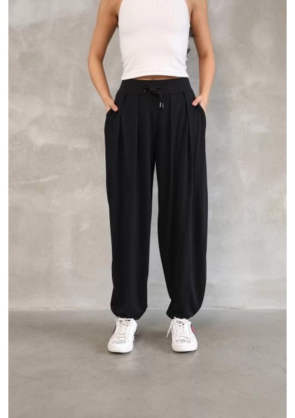 Osy Modal Yumuşak Dokulu Kumaş Şalvar Pantalon - Siyah fiyatları