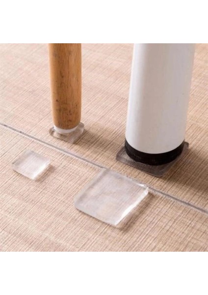 4 Adet Silikon Şeffaf Koltuk Mobilya Masa Beyaz Eşya Yazıcı Koruyucu Kaydırmaz Dayanıklı Pe fırsatları