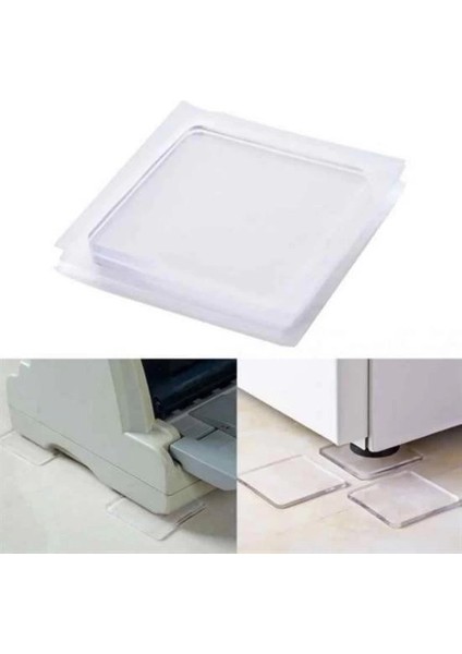 4 Adet Silikon Şeffaf Koltuk Mobilya Masa Beyaz Eşya Yazıcı Koruyucu Kaydırmaz Dayanıklı Pe indirimleri