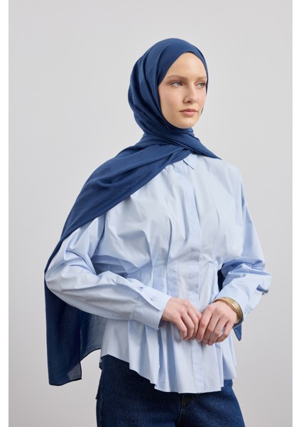 Organik Crash Şal Indigo modelleri