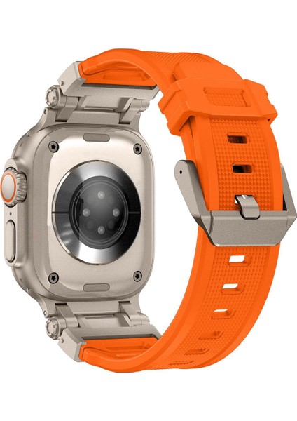 Apple Watch 11 10 46MM 9 8 7 6 Se Ultra Uyumlu 49-46-45-44-42MM Metal Pimli Tokalı Premium Silikon Kordon – Dayanıklı Spor Rubber Kayış fiyatları