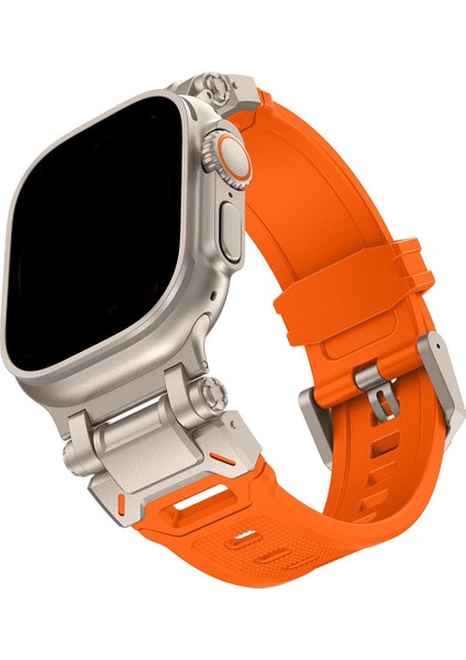 Apple Watch 11 10 46MM 9 8 7 6 Se Ultra Uyumlu 49-46-45-44-42MM Metal Pimli Tokalı Premium Silikon Kordon – Dayanıklı Spor Rubber Kayış indirimleri