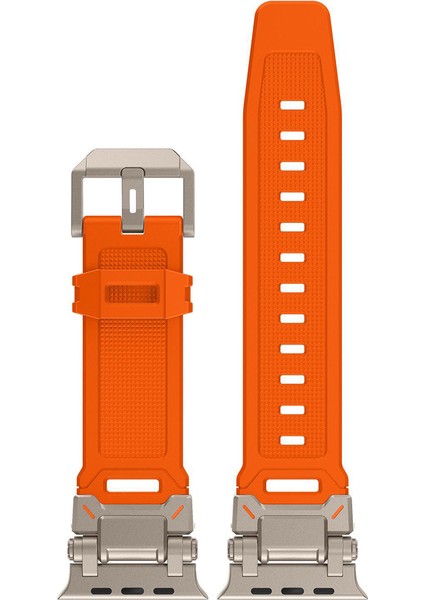 Apple Watch 11 10 46MM 9 8 7 6 Se Ultra Uyumlu 49-46-45-44-42MM Metal Pimli Tokalı Premium Silikon Kordon – Dayanıklı Spor Rubber Kayış