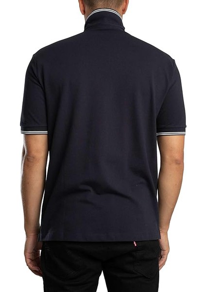 Erkek Regular Fit Yakası Çizgili Polo Yaka T-Shirt - Lacivert fiyatları