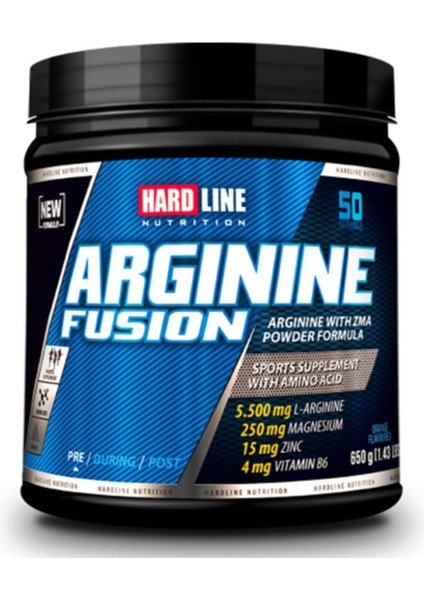 Hardline Arginine Fusion Portakal Aromalı 650 gr fiyatları