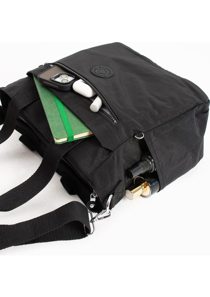 Sanmorris Glc Gold Detaylı 3 Bölmeli Omuz ve Çapraz Çanta