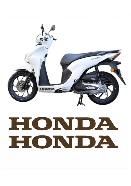 Honda Dio Marşpiyel Sticker Honda Sticker 2 Adet 20CM Kahverengi
